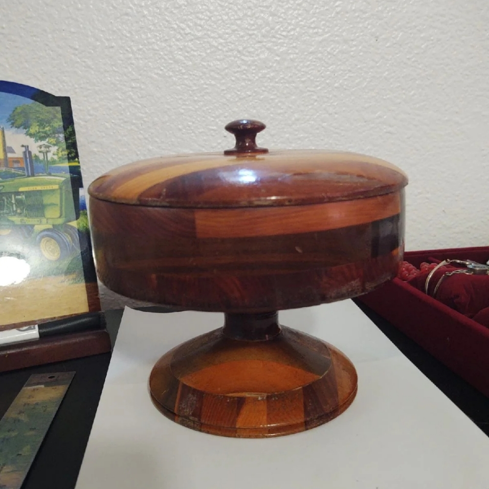 Vintage Hand Turned Wood Bowl